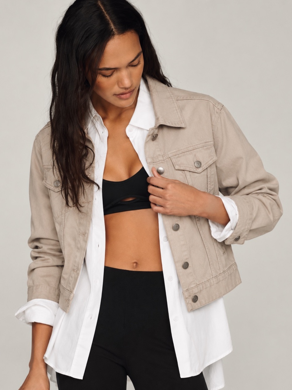Theory 100% Cotton Cropped Jacket, Size Medium